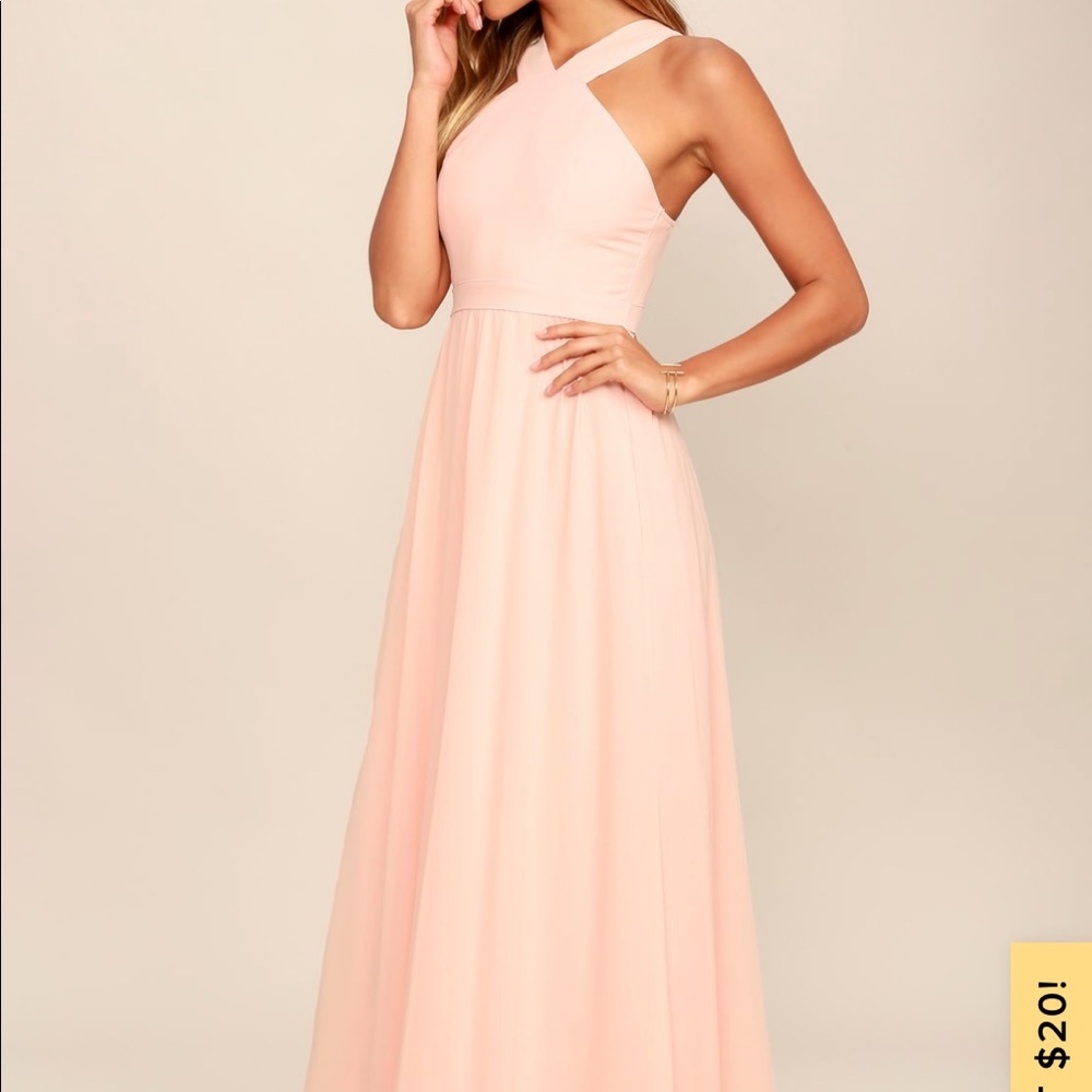 Lulus air of romance bridesmaid dress pink